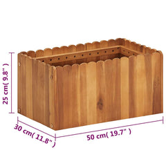 vidaXL Raised Bed | Natural wood colour | Solid acacia wood | Compact | Durable 6