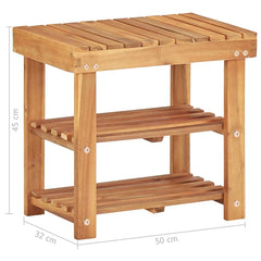 vidaXL Shoe Rack | Natural wood colour | Solid acacia wood | Compact | Durable 5