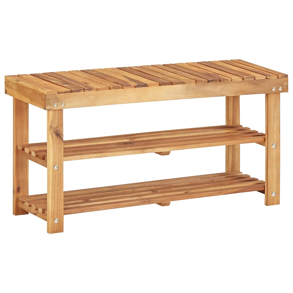 Shoe Rack 50x32x45 cm Solid Acacia Wood 90 cm 46 cm