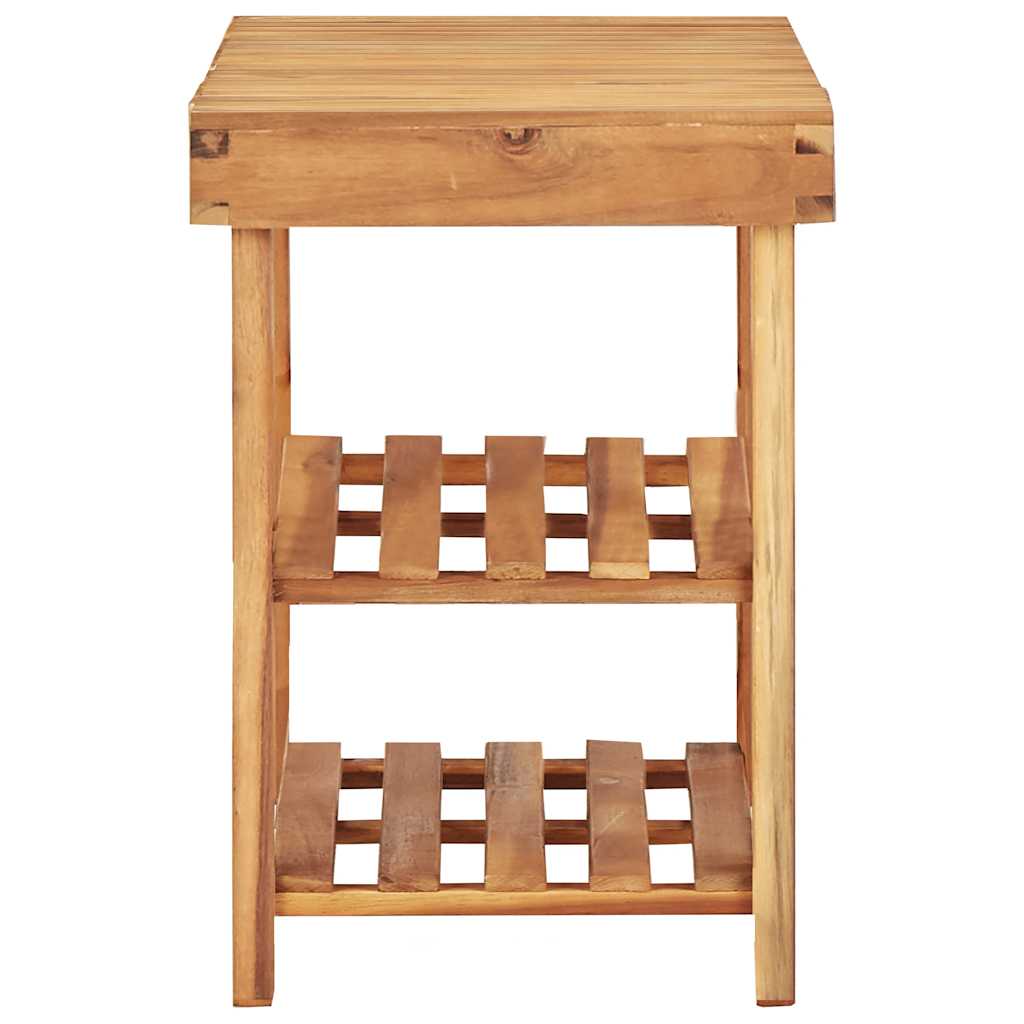 45932 vidaXL Shoe Rack 90x32x46 cm Solid Acacia Wood 3