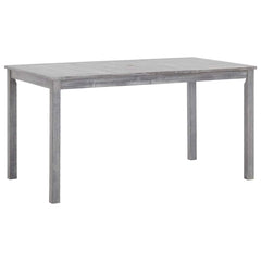 vidaXL 5 Piece Outdoor Dining Set Grey Solid Acacia Wood 2
