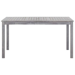 vidaXL 5 Piece Outdoor Dining Set Grey Solid Acacia Wood 3