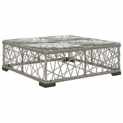 46813 vidaXL 5 Piece Garden Lounge Set with Cushions Poly Rattan Grey 4