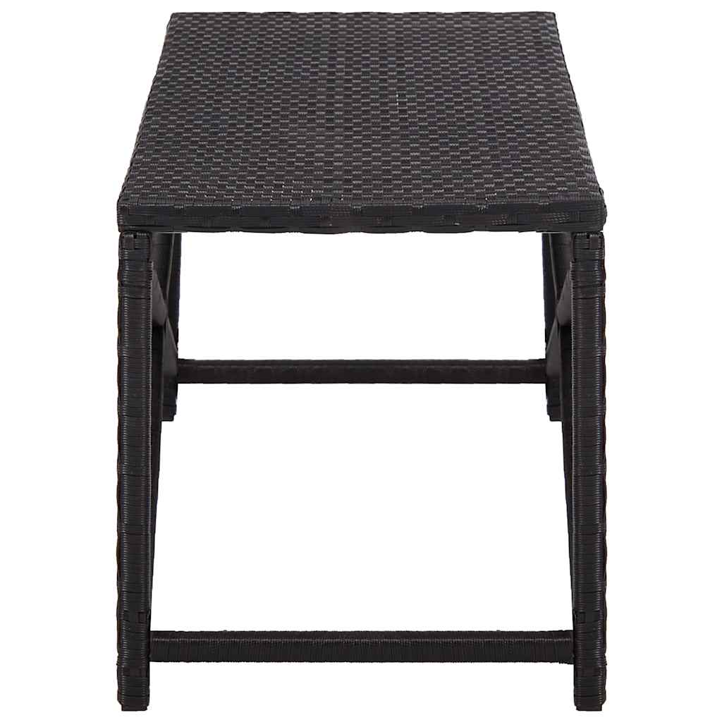 vidaXL Garden Bench 120 cm Poly Rattan Black 3