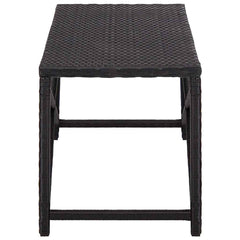 vidaXL Garden Bench 120 cm Poly Rattan Black 3