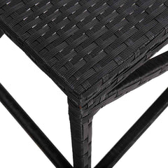 vidaXL Garden Bench 120 cm Poly Rattan Black 4