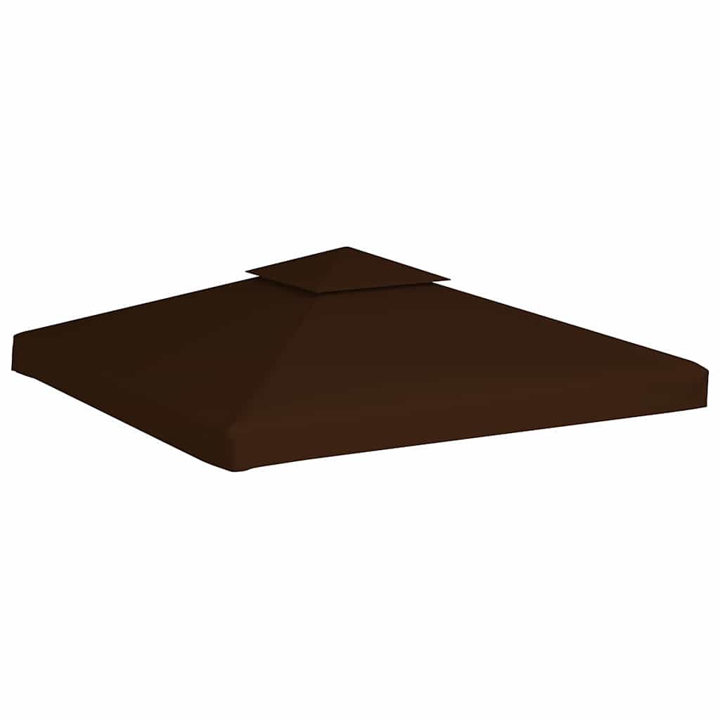 vidaXL 2-Tier Gazebo Top Cover 310 g/m² 3x3 m Brown 2