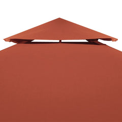 vidaXL 2-Tier Gazebo Top Cover 310 g/m² 3x3 m Terracotta 3