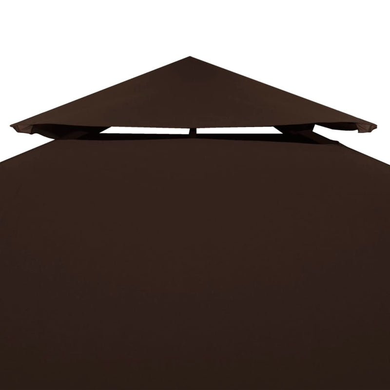 2-Tier Gazebo Top Cover 310 g/m² 4x3 m Brown