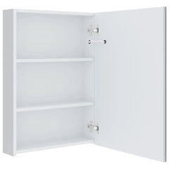 LED Bathroom Mirror Cabinet 50x13x70 cm White and silver