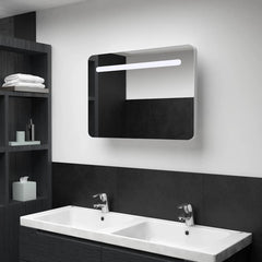 vidaXL LED Bathroom Mirror Cabinet 80x9,5x55 cm 1