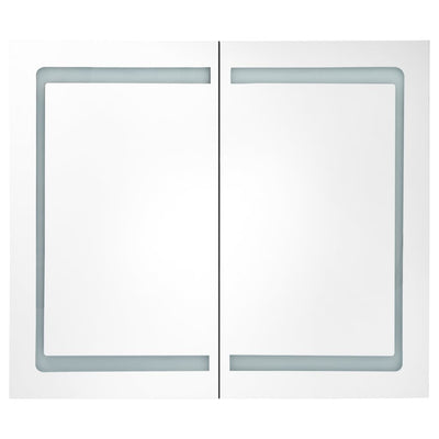 LED Bathroom Mirror Cabinet 80x12.2x68 cm