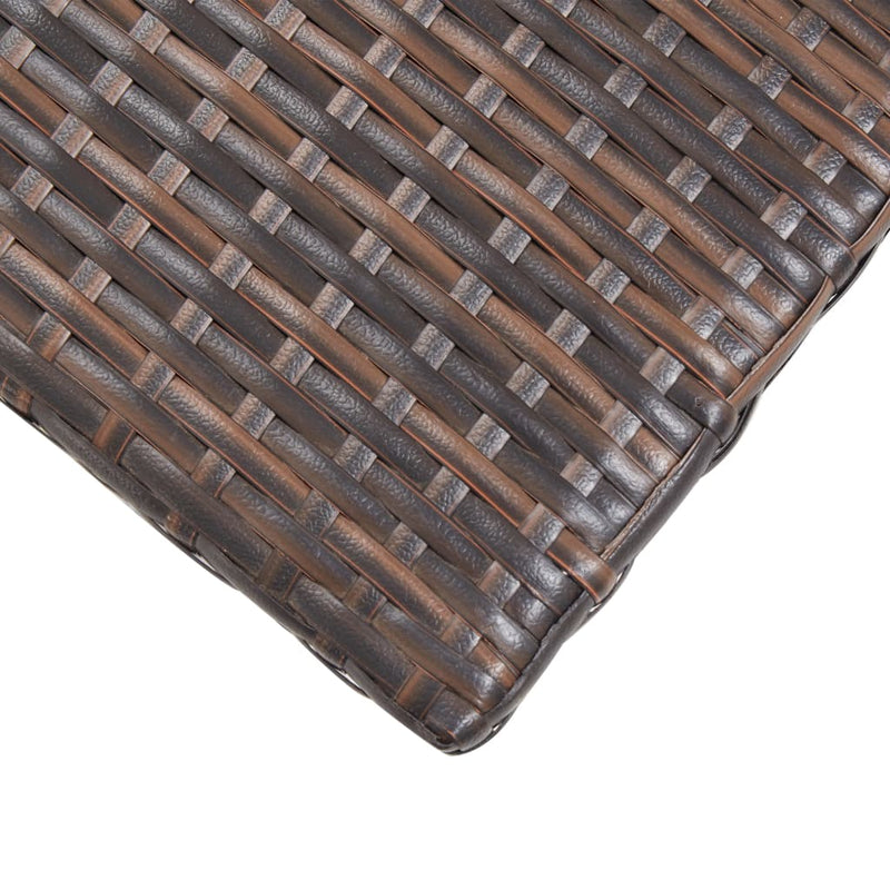 Tea Table Brown 50x50x47 cm Poly Rattan