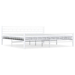 vidaXL Bed Frame White Metal 200x200 cm 2