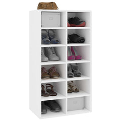 vidaXL Shoe Rack | White | Engineered wood | Approx. 54x34x100.5 cm | Shoe Rack 3