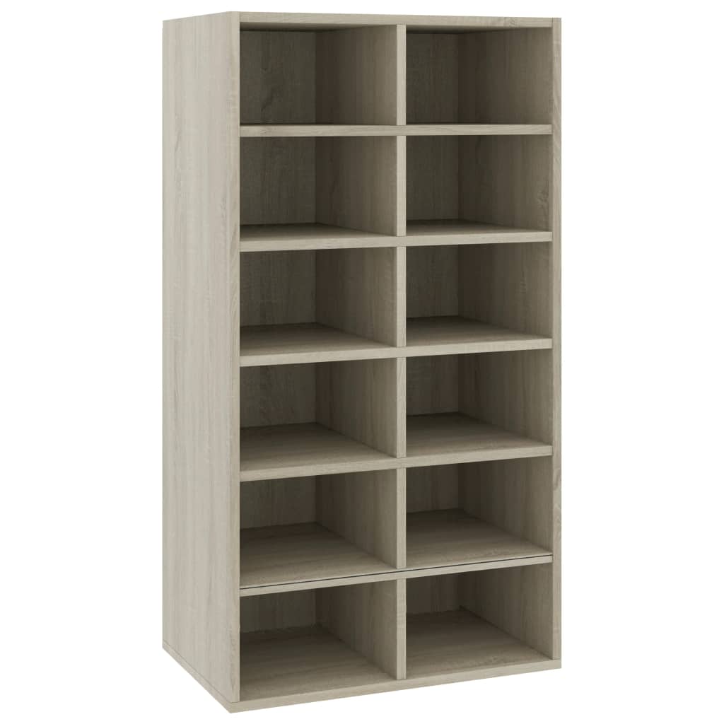 vidaXL Shoe Rack | Sonoma oak | Engineered wood | 54x34x100.5 cm | Shoe Rack 2