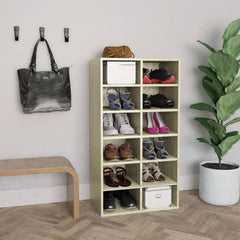 vidaXL Shoe Rack | Sonoma oak | Engineered wood | 54x34x100.5 cm | Shoe Rack 1