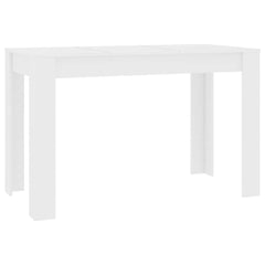 vidaXL Dining Table White 120x60x76 cm Engineered Wood 2