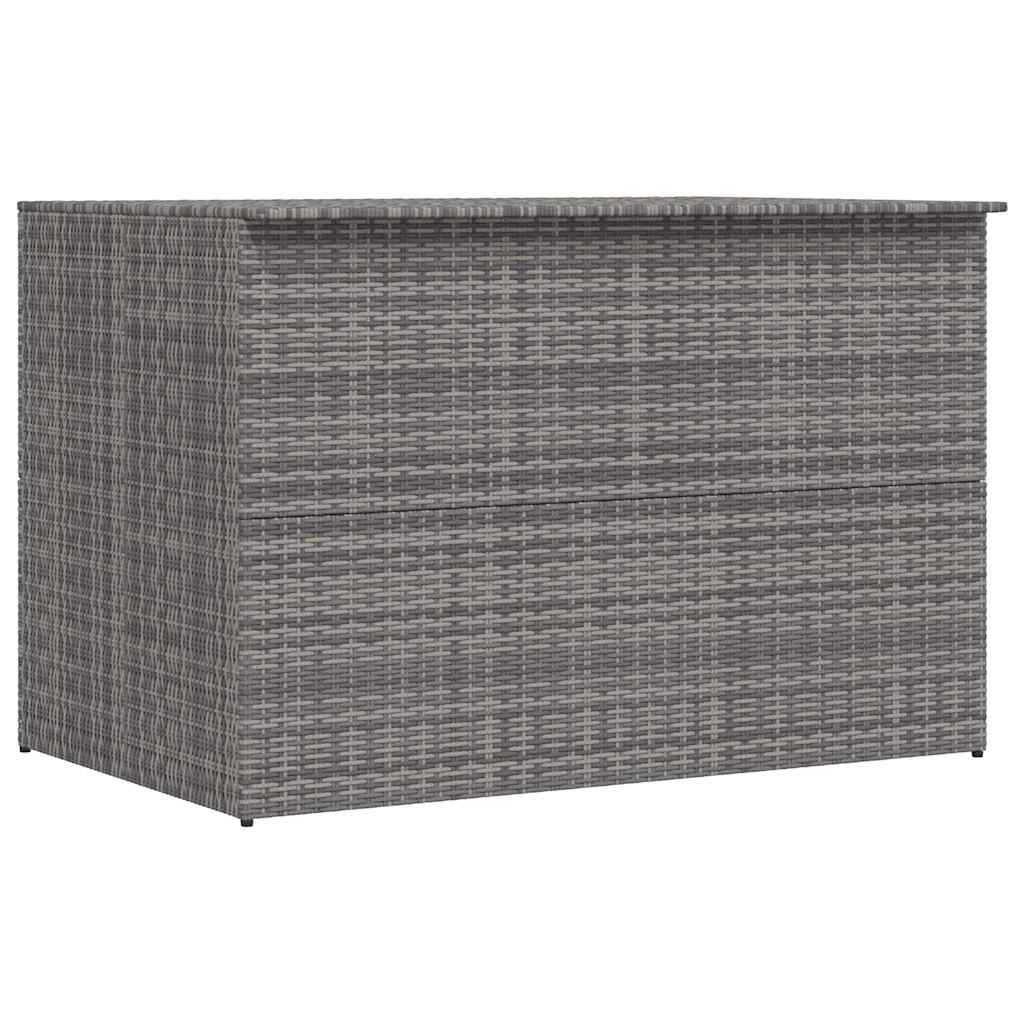 vidaXL Garden Storage Box Grey 150x100x100 cm Poly Rattan 2