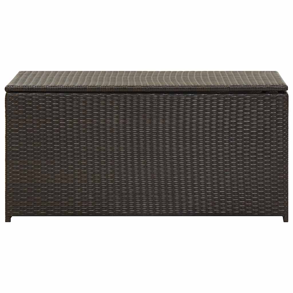 Garden Storage Box Poly Rattan Brown 100 x 50 x 50 cm
