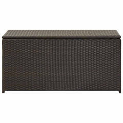 Garden Storage Box Poly Rattan Brown 100 x 50 x 50 cm
