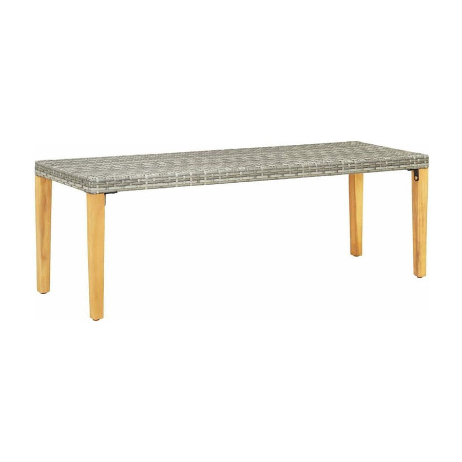 Garden Bench 80 cm Poly Rattan Grey