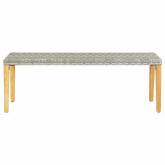 vidaXL Garden Bench 80 cm Poly Rattan Grey 2