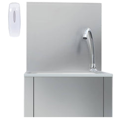51114 vidaXL Hand Wash Sink with Faucet and Soap Dispenser Stainless Steel 3