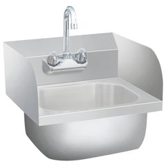 51115 vidaXL Commercial Hand Wash Sink with Faucet Stainless Steel 1