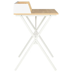 Desk 80x50x84 cm White and brown