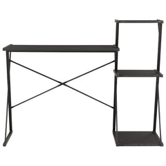 vidaXL Desk | Black | Engineered wood with PVC coating | Large | Desk 2