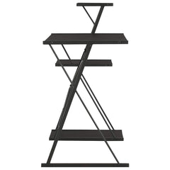 vidaXL Desk | Black | Engineered wood with PVC coating | Large | Desk 3