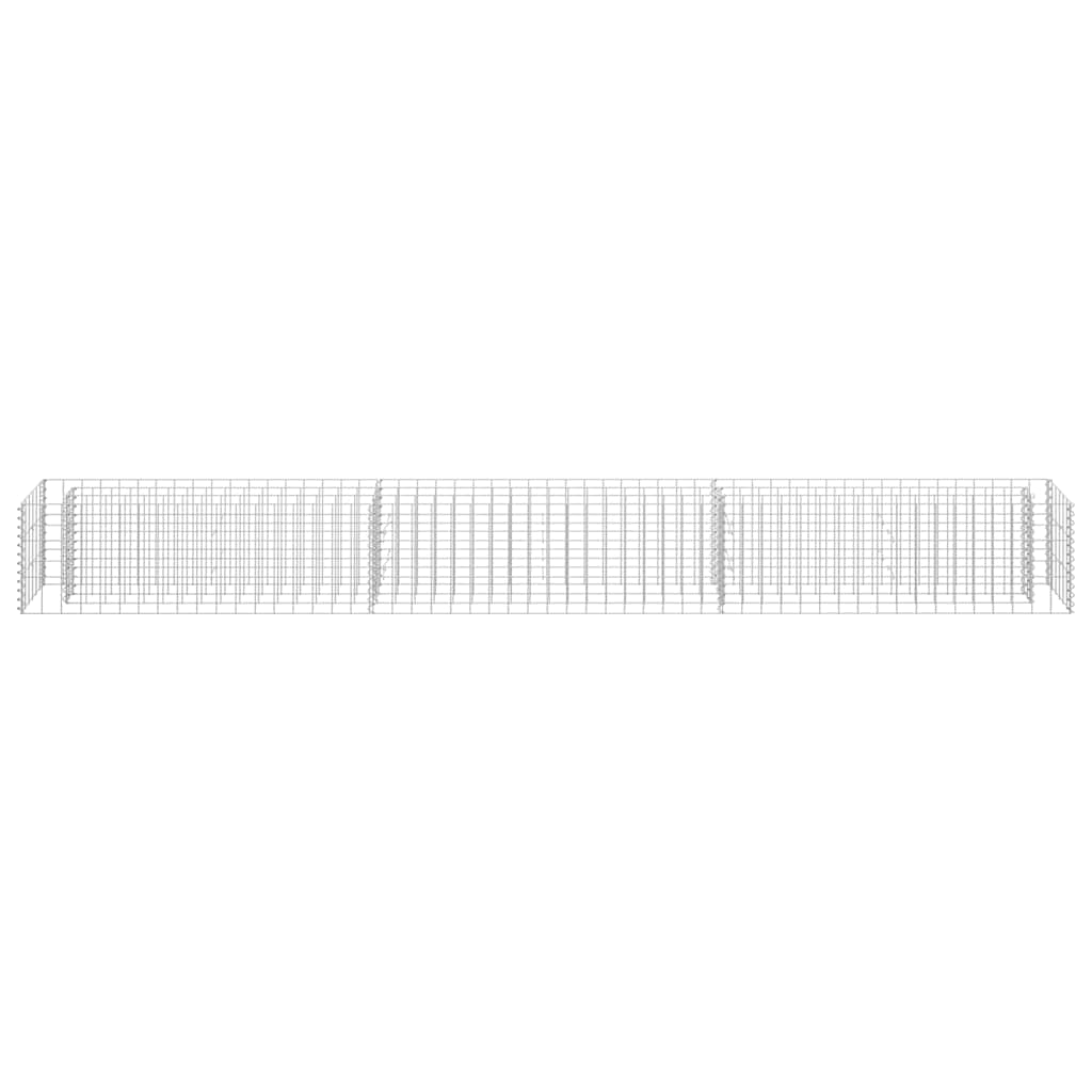 vidaXL Gabion Raised Bed | Silver | Galvanised steel | 270x30x30 cm 4