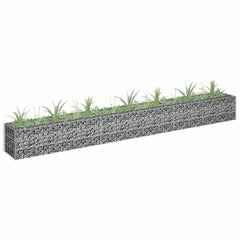vidaXL Gabion Raised Bed | Silver | Galvanised steel | 270x30x30 cm 1
