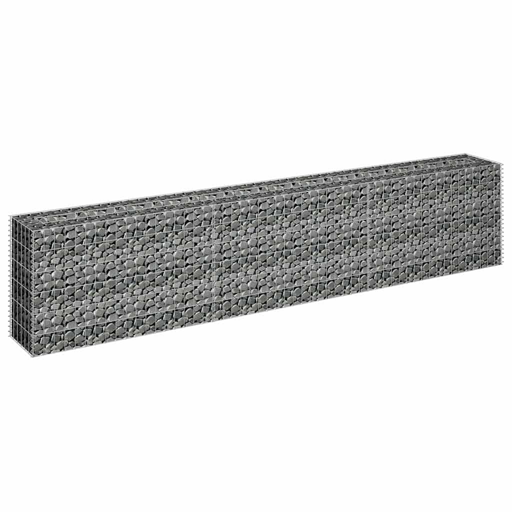 vidaXL Gabion Raised Bed | Silver | Galvanized Steel | 270 x 30 x 60 cm 3