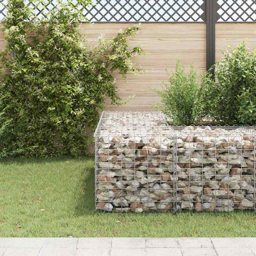 vidaXL Gabion Raised Bed | Silver | Steel wire | 60 cm | Heavy Weight Endurance 3
