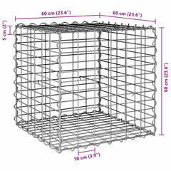 vidaXL Gabion Raised Bed | Silver | Steel wire | 60 cm | Heavy Weight Endurance 6