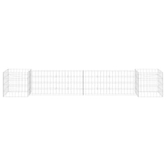 vidaXL Gabion Planter | Silver | Steel wire | 260x40x40 cm 3