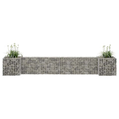 vidaXL Gabion Planter | Silver | Steel wire | 260x40x40 cm 1