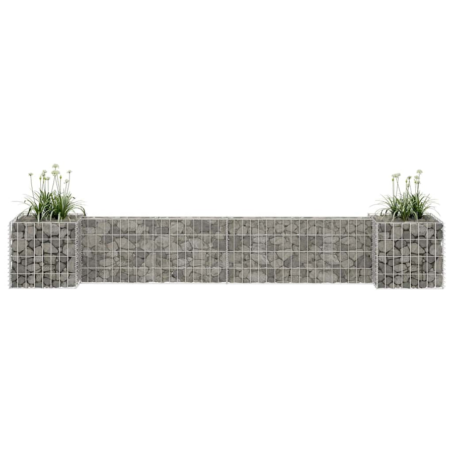 vidaXL Gabion Planter | Silver | Steel wire | 260x40x40 cm 1