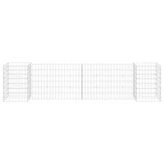 vidaXL Gabion Planter | Silver | Steel wire | 260x40x60 cm 3