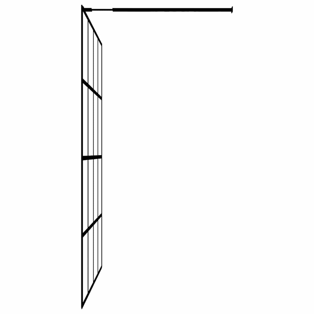 Walk-in Shower Screen Clear Tempered Glass Frosted white 90 cm 195 cm