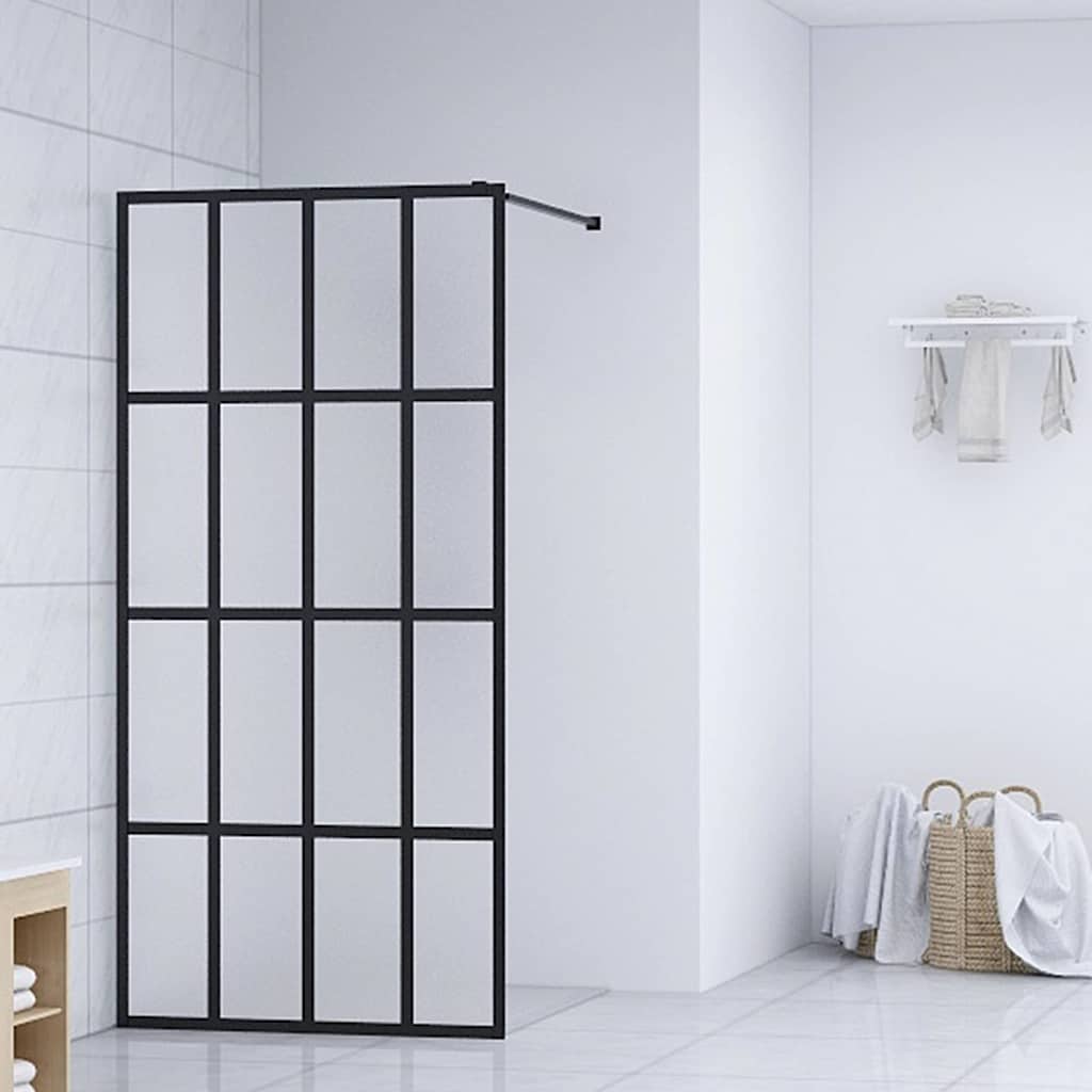 Walk-in Shower Screen Clear Tempered Glass Frosted white