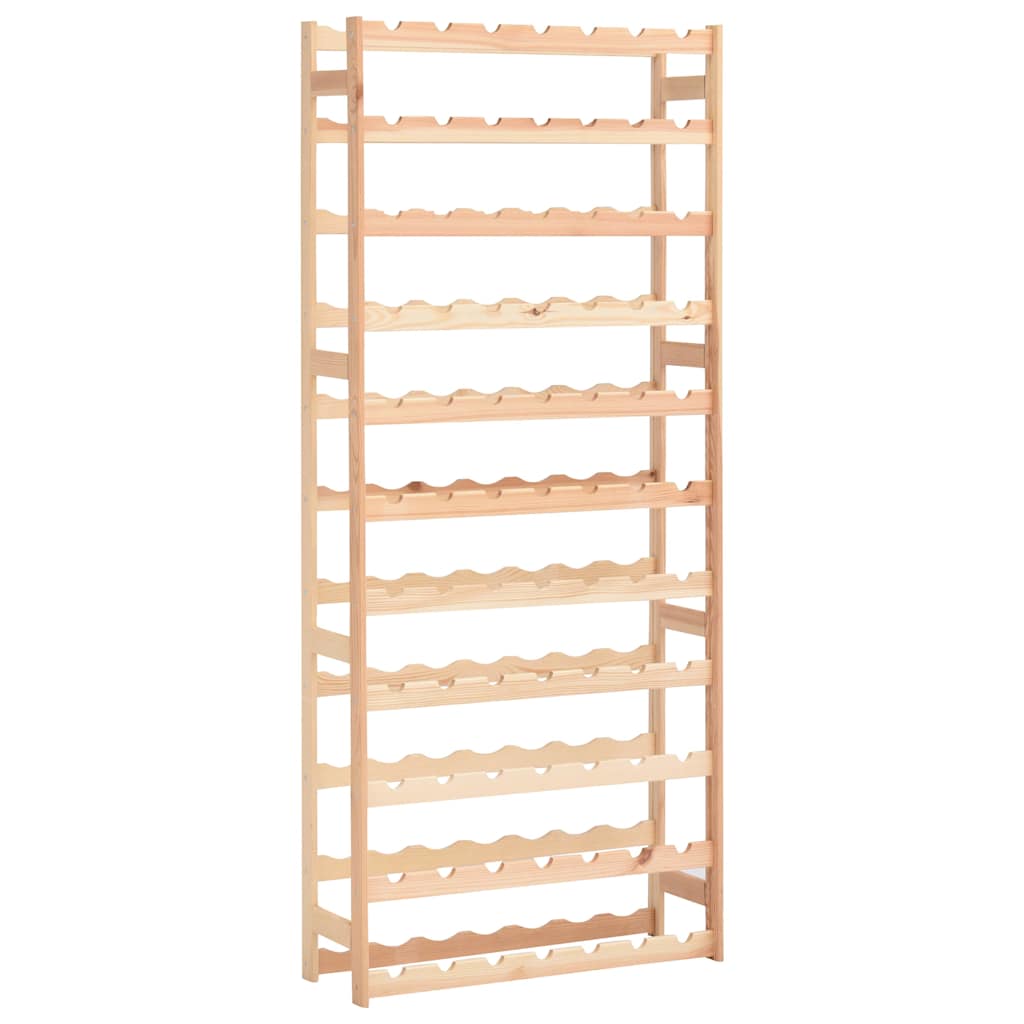 Wine Rack for Bottles Pinewood Natural 77