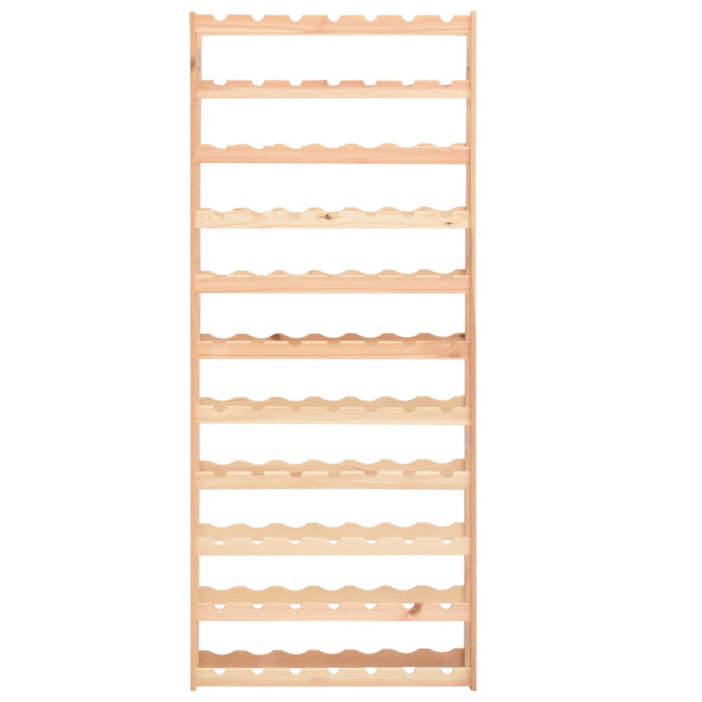 vidaXL Wine Rack for 77 Bottles Pinewood 3