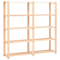 5-Tier Storage Racks 170x38x170 cm Solid Pinewood 500 kg 1