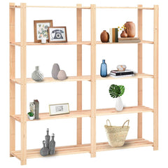 5-Tier Storage Racks 170x38x170 cm Solid Pinewood 500 kg 1