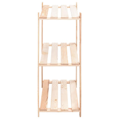 vidaXL 3-Tier Storage Rack 80x38x90 cm Solid Pinewood 150 kg 4