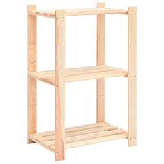 vidaXL 3-Tier Storage Rack 60x38x90 cm Solid Pinewood 150 kg 1