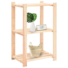 vidaXL 3-Tier Storage Rack 60x38x90 cm Solid Pinewood 150 kg 2